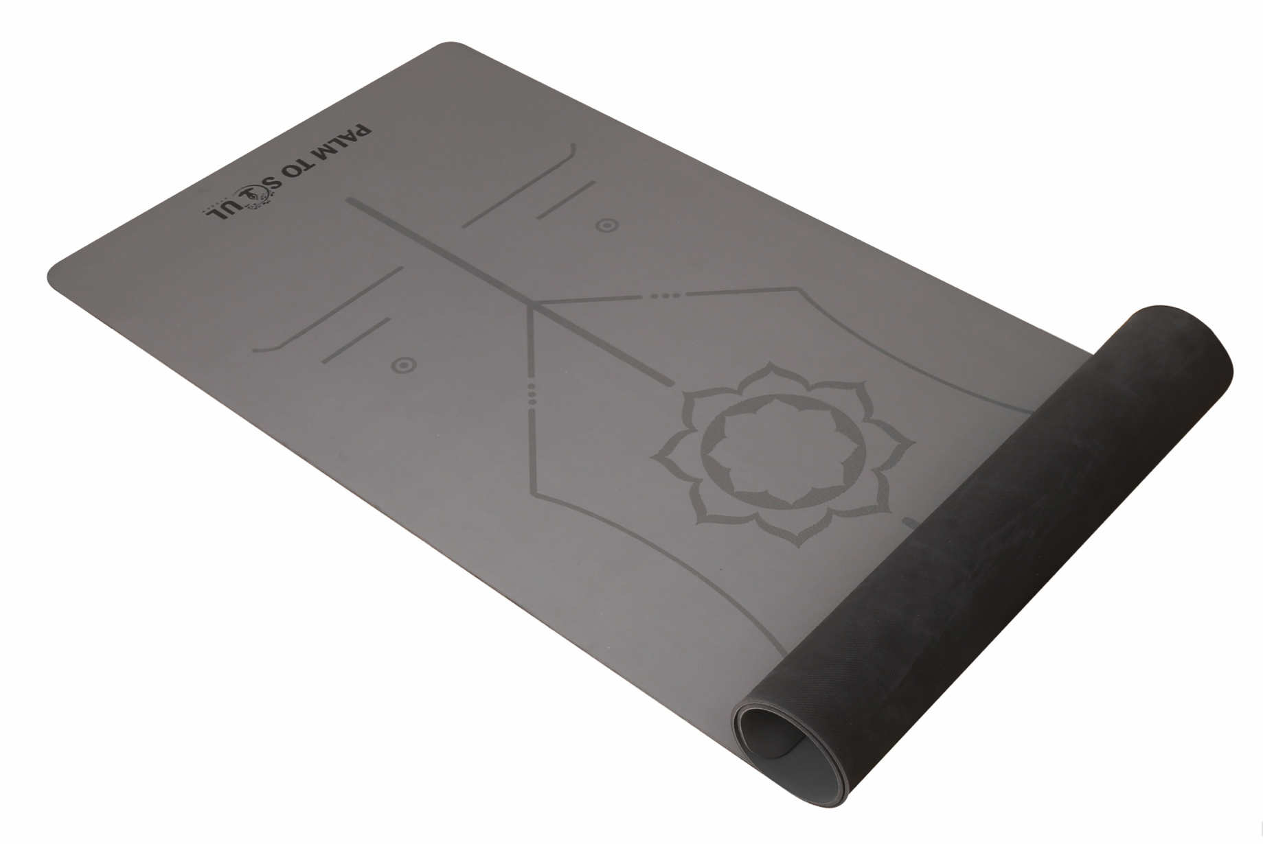 Pro Grip Deco Alignment - PU Yoga Mat (5mm) - Blackberry